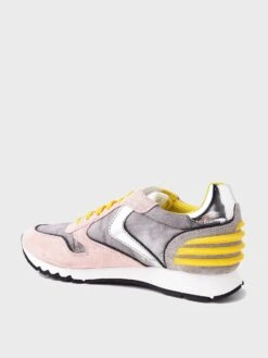 Voile Blanche Women's Julia Power Suede And Technical Nylon Sneaker -Every Wear Shop 001 2015735xROSEYELLOWxAlt3 37583937