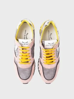 Voile Blanche Women's Julia Power Suede And Technical Nylon Sneaker -Every Wear Shop 001 2015735xROSEYELLOWxAlt4 37583942