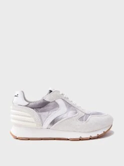 Voile Blanche Women's Julia Power Suede And Technical Nylon Sneaker -Every Wear Shop 001 2015735xWHITEICExPrimary 37650683