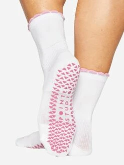 Pointe Studio Women's Happy Hour Crew Grip Socks -Every Wear Shop 01PSC CKTLxBRIGHTWHITExAlt2 98562149