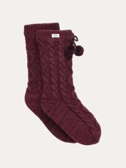 Ugg Pom Pom Fleece Lined Crew Sock -Every Wear Shop 1014837 PORT 7ea17c42 663d 4413 8526 ea43ff353319