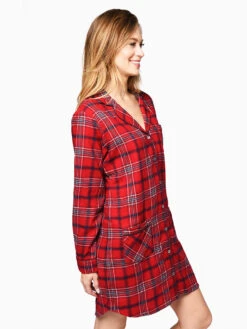 UGG Women’s Laura Sleep Dress And Sock Set -Every Wear Shop 1103678 CHILIPEPPERPLAIDalt1