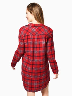 UGG Women’s Laura Sleep Dress And Sock Set -Every Wear Shop 1103678 CHILIPEPPERPLAIDalt2