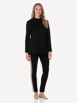 Jude Connally Gigi Ponte Skinny Ankle Length Pant -Every Wear Shop 204514 bkcablack camelalt1