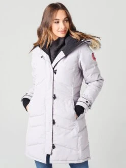 Canada Goose Women's Lorette Parka Jacket -Every Wear Shop 2090LxMOONSTONEGREYxPrimary 20721619
