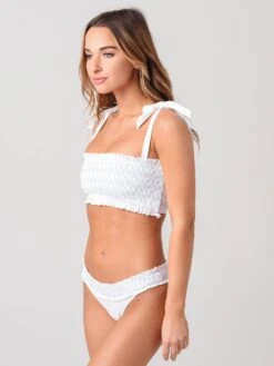 Heidi Klein Antilles Smock Wide Bandeau Top -Every Wear Shop 20SSAT0279xWHITExAlt2 4562265