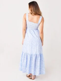 Heidi Klein Women's Cape Verde Smocked Maxi Dress -Every Wear Shop 21SSCV 77xBLUEWHITExAlt3 30414360