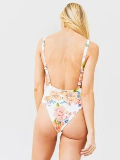 Maaji Women's Free Spirit McDreamy Plunge One-Piece Swimsuit -Every Wear Shop 2662SOC001xBEIGE260xAlt3 67707775