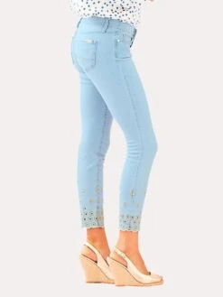 Lilly Pulitzer Women's South Ocean Skinny Crop Pant -Every Wear Shop 30507 930indigowashseagatestarburalt1