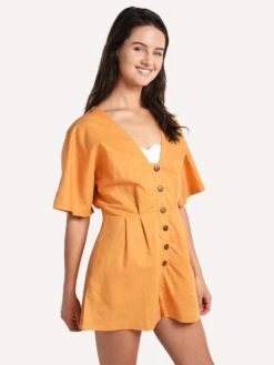 Seafolly Cut Copy Button Front Playsuit -Every Wear Shop 53502 ps goldalt2
