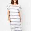 Seafolly Women’s Spirit Animal Linen Stripe Midi Cover-Up