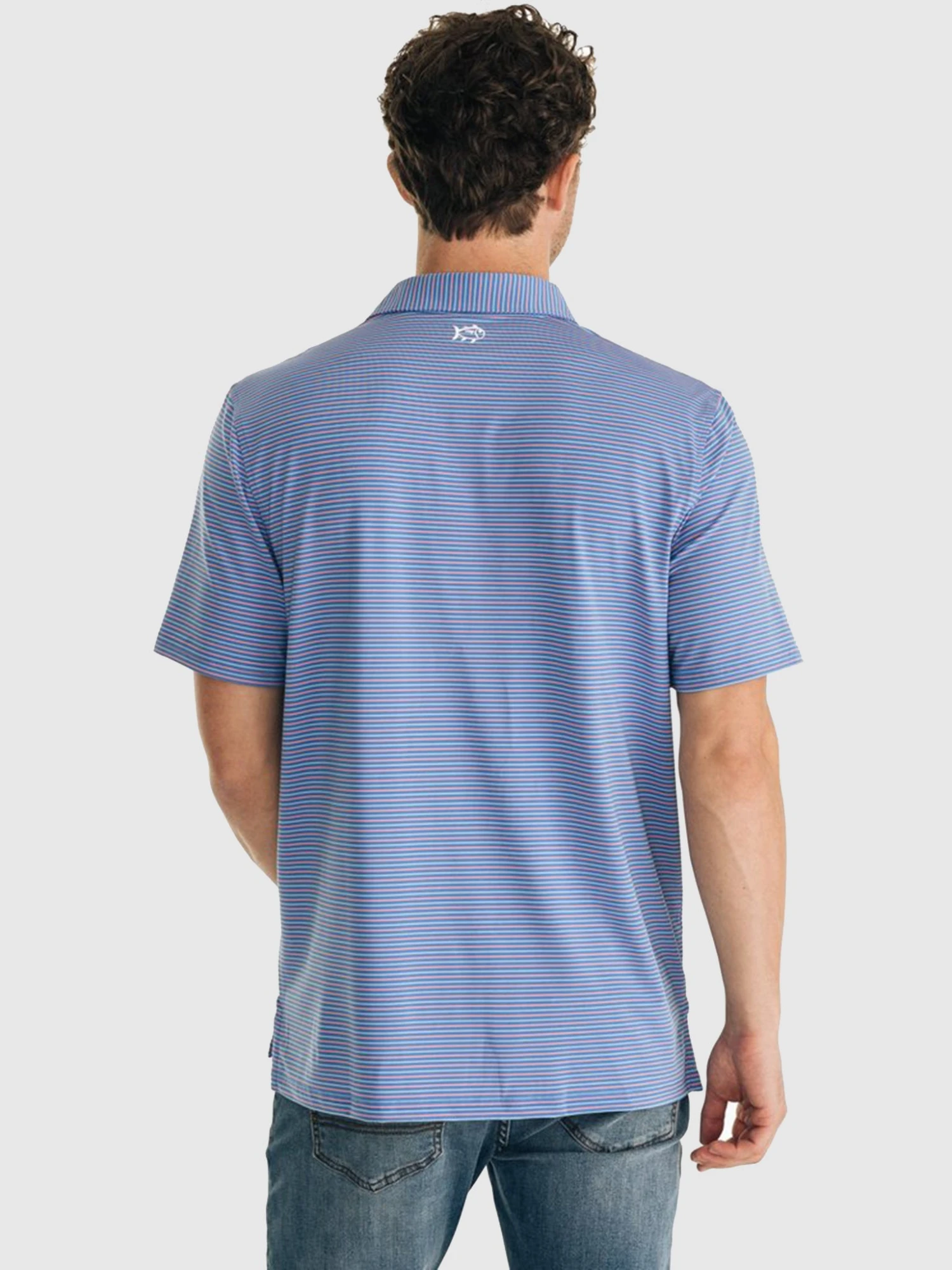 Southern Tide Driver Multi-Stripe Performance Polo 2 Southern Tide Driver Multi-Stripe Performance Polo - Image 2
