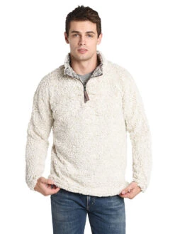 True Grit Men's Frosty Tipped Pile 1/4 Zip Pullover