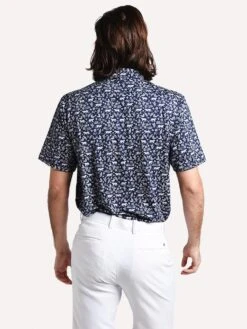 RLX Lightweight Print Airflow Short Sleeve Custom Slim Active Fit Polo -Every Wear Shop 785734540 bluealt2