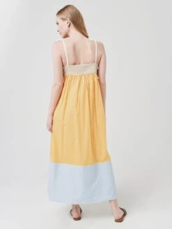 Tory Burch Women's Color Blocked Dress -Every Wear Shop 87527 793xJACKFRUITNATURALKHAKIBLUEMISTxAlt2 53893335