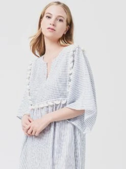 Tory Burch Women's Stripe Midi Caftan