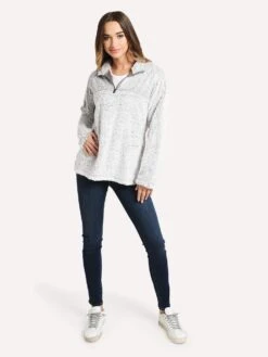 Dylan Women’s Vintage Shag Sherpa Pullover -Every Wear Shop 91W61LVS OATMEALalt3