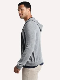 ATM Cashmere Blend Zip Hoodie -Every Wear Shop AM7175 AD GREYalt2