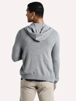 ATM Cashmere Blend Zip Hoodie -Every Wear Shop AM7175 AD GREYalt3