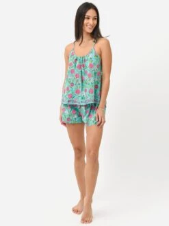 Sur La Vague Women's Aqua Cami Pajama Set -Every Wear Shop AQUAPJxAQUAxAlt2 78603639