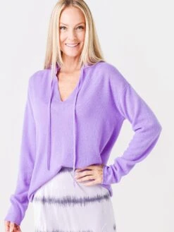 ATM Women's Cashmere Boho Pullover Hoodie