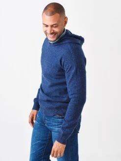 Hartford Men's Boil Hoody Knitted Pull-Over Sweater -Every Wear Shop AW94310xINDIGOxAlt2 47774134