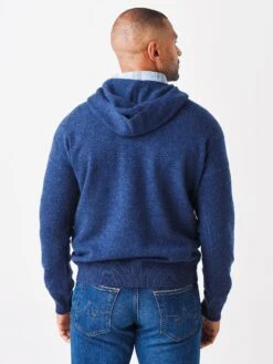 Hartford Men's Boil Hoody Knitted Pull-Over Sweater -Every Wear Shop AW94310xINDIGOxAlt3 47774136