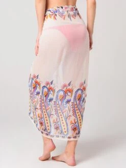 Echo Women's Paisley Pareo Wrap -Every Wear Shop EB0132xWHITECAPxAlt2