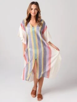 Echo Women's Beach Stripe Maxi Caftan