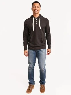 The Normal Brand Men’s Puremeso Hoodie -Every Wear Shop F1PHOODI CHARCOALalt3