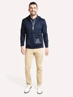 G/Fore Men's Pray For Birdies Pullover Jacket -Every Wear Shop G4MF19O04 TWILIGHTalt2