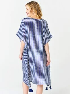 Oliphant Women's Gondola Midi Kaftan -Every Wear Shop GONDOLAxLUREXNAVYxAlt2
