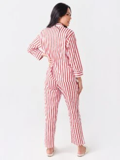 Sleepy Jones Women's Marina Pajama Set -Every Wear Shop H21 WS007 F1423xWHITEREDxAlt2 49653793