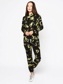 Monrow Vintage Sweats With Black Out Tie Dye -Every Wear Shop HB006 203 CITRONalt3