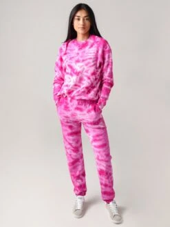 Monrow Women's Crystal Tie-dye Boyfriend Sweatpant -Every Wear Shop HB0455 6xFUCHSIAxAlt3 19440606