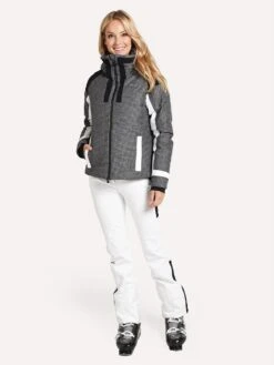 Kjus Women's Varuna Jacket -Every Wear Shop LS15 G30 STEELGREYMEL WHTalt3