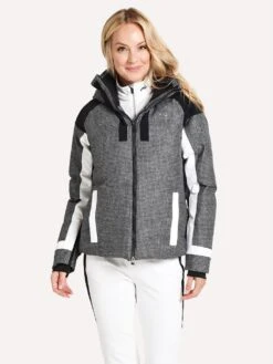 Kjus Women's Varuna Jacket -Every Wear Shop LS15 G30 STEELGREYMEL WHTalt4