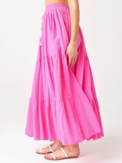 9 Seed Women's Core Cotton Tier Martinique Maxi Skirt -Every Wear Shop MARTINIQUE CxPEONYxAlt2 31720569