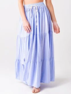 9 Seed Women's Core Cotton Tier Martinique Maxi Skirt -Every Wear Shop MARTINIQUE CxULTRAVOXxPrimary 35407245