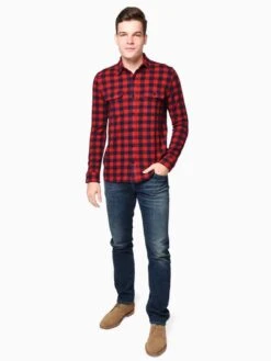 Faherty Brand Men’s Legend Sweater Shirt -Every Wear Shop MKH1901 REDNAVYCHECKalt3