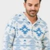 Faherty Brand Men's Doug Good Feather Cabana Pacific Hoodie
