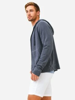 James Perse Men's Vintage Zip-Up Hoodie -Every Wear Shop MXA2130xNORTHPIGMENTxAlt3 69628241