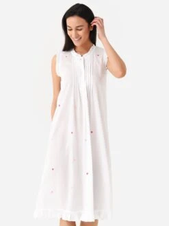 Lenora Women's Josie Ruffle Nightgown -Every Wear Shop NG 03HRTxPINKxPrimary 92266676