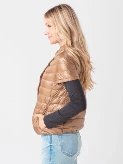 Herno Women's Woven Jacket -Every Wear Shop PI0110DIC 12017 2155xCAMMELLOxAlt2 44738276