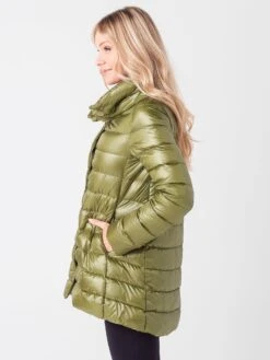 Herno Women's Woven Half Coat -Every Wear Shop PI0505DIC 12017 7301xOLIVIAxAlt2 44734740