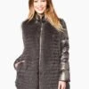 Herno Women’s Woven Half Coat With Fur