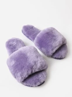 Pissenlit Women's Sheepskin Fuzzy Slipper -Every Wear Shop PLTSFSxLILACxAlt3 81088538