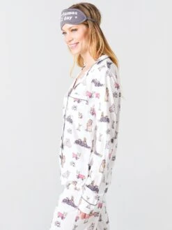 P.J. Salvage Printed Pajama Set With Mask -Every Wear Shop RSPYPJPJxIVORYxAlt2