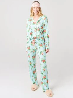 P.J. Salvage Printed Pajama Set With Mask -Every Wear Shop RSPYPJPJxMINTxPrimary