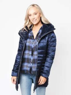 Save The Duck Women's Iris Winter Coat -Every Wear Shop S4366W BLUEBLACKalt1